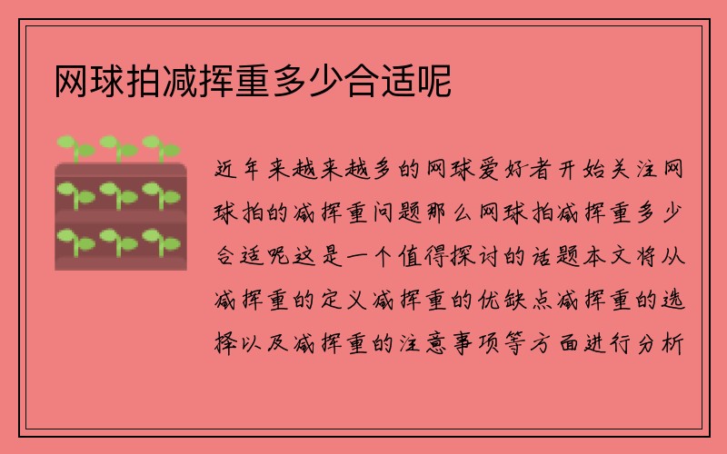 网球拍减挥重多少合适呢